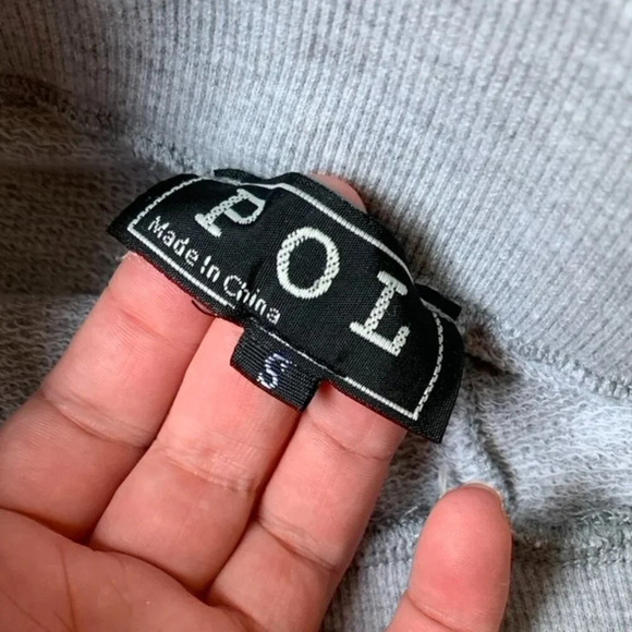 POL Women's Track pants Skinny Leg sweatpants Joggers Distressed Grey Size Small - Picture 6 of 11